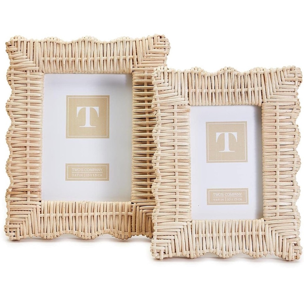 Wicker Weave Picture Frame Sets (4 frames total)
